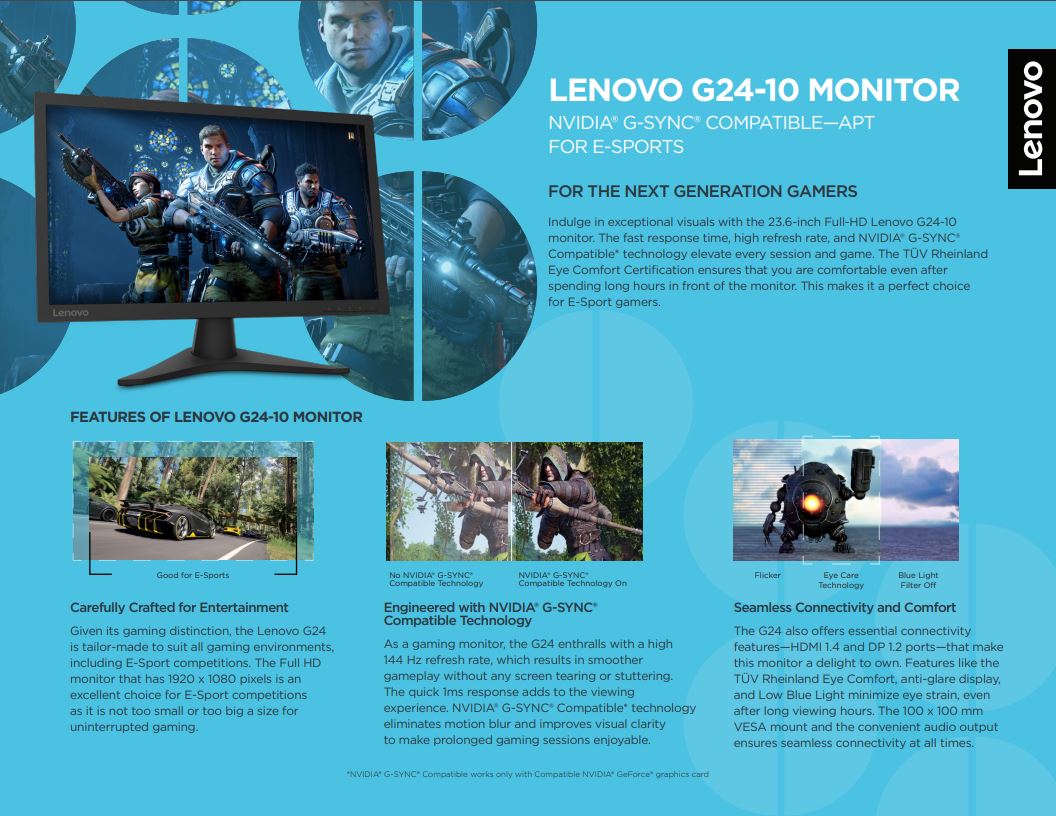 Lenovo 24 Full HD – G24-10 144 Hz