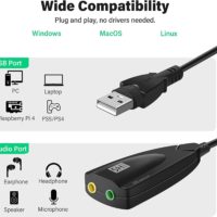 5hv2 USB 7.1 Channel Sound Card Surround Card - CMIMI 700 LEKE - Image 2