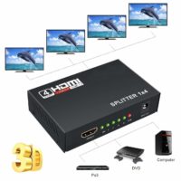 1 in 4 Out HD 1080P 3D 1.4 HDMI Splitter Duplicator Amplifier Switch AC Adapter - CMIMI 1200 LEKE - Image 3