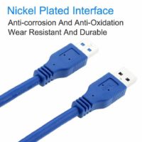 USB 3.0 Male to Male Cable Cord for Data Transfer Hard Drive BLUE - CMIMI 300 LEKE - Image 4