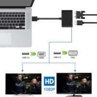 USB to HDMI VGA Adapter, USB 3.0 to HDMI Converter 1080P HDMI and VGA - CMIMI 1800 LEKE - Image 2