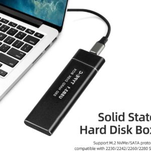 M2PV M.2 SSD NVME USB 3.1 Gen2 External Adapter USB-C Hard Drive Enclosure for M.2 PCIe NVME - CMIMI 1400 LEKE