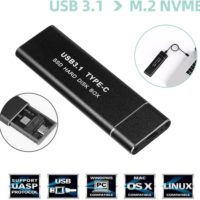 M2PV M.2 SSD NVME USB 3.1 Gen2 External Adapter USB-C Hard Drive Enclosure for M.2 PCIe NVME - CMIMI 1400 LEKE - Image 5