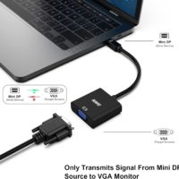 Mini DisplayPort to VGA Adapter, Mini DP Display Port to VGA (Thunderbolt Compatible) Male to Female Adapter - CMIMI 600 LEKE - Image 2