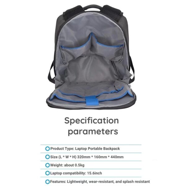 Dell Citilife 15.6" Notebook Backpack Laptop Grey - ANTI VJEDHJE - Image 4