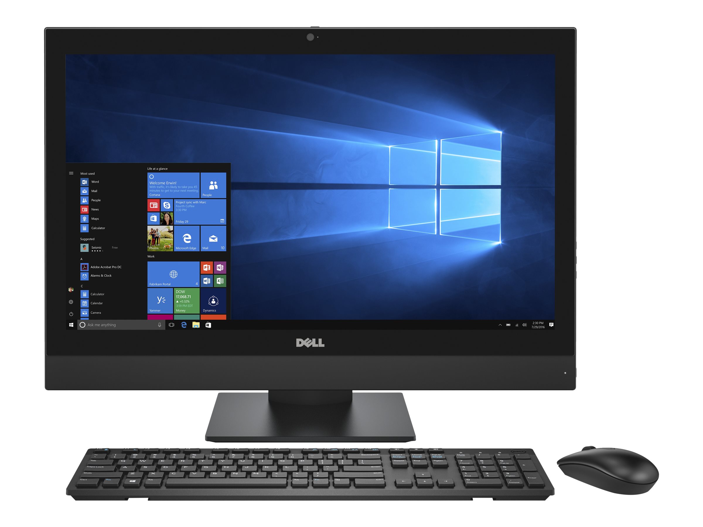 Dell OptiPlex 7450 All-in-One - CORE I 5 6600 3.3 GHZ - RAM 8 GB DDR4 - SSD 256 GB - GRAFIKA HD 530 4 GB - WIFI -DVDRW - MONITOR 24 INCH FHD - Image 2