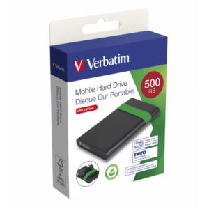 Verbatim External USB 3.2 Gen 1-500 GB HDD 2.5 Inch Portable Hard Drive