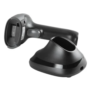 Wireless 1D and 2D Barcode Reader with Charging Base - WiFi 2.4G, USB - Portable Scanner 200 esc/s, 90 m Range, 2000 mAh Battery